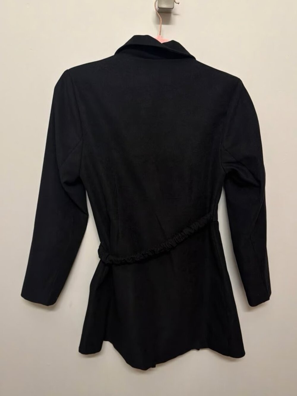 GUYUE Black Asymmetrical Pleated Blazer Dress - Picture 5 of 7